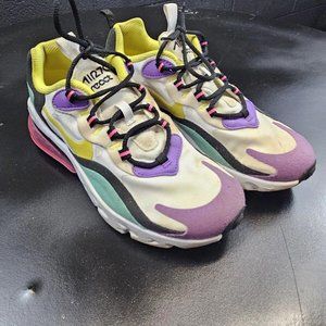 Nike Air Max 270 React Sneaker Youth 4Y Multicolor Running Shoe BQ0103-101